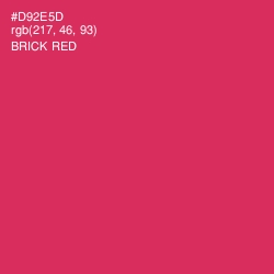 #D92E5D - Brick Red Color Image
